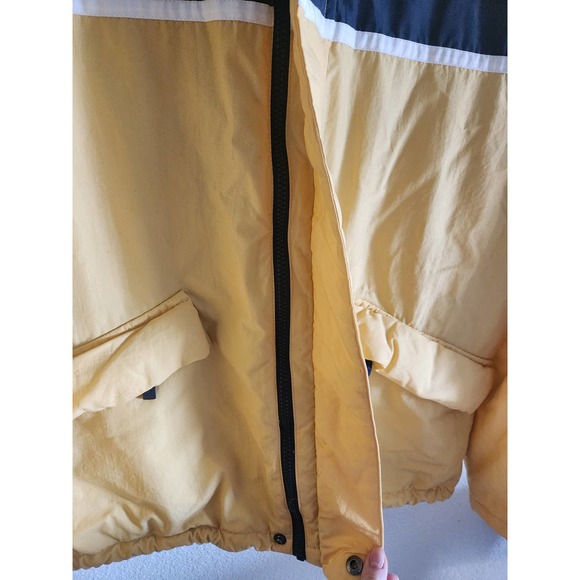 Y2k Vintage B.U.M Equipment Yellow Puffer Ski/Winter Jacket LG - Picture 3 of 13